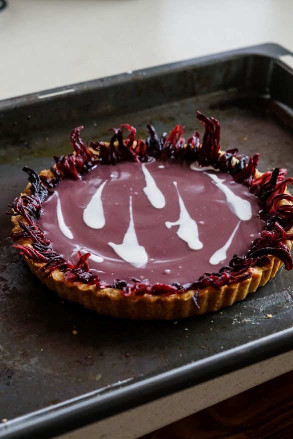 Mazurek/tarta hibiskusowa 26