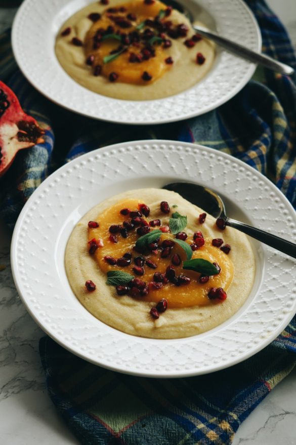 Kokosowa polenta z mango i granatem 26