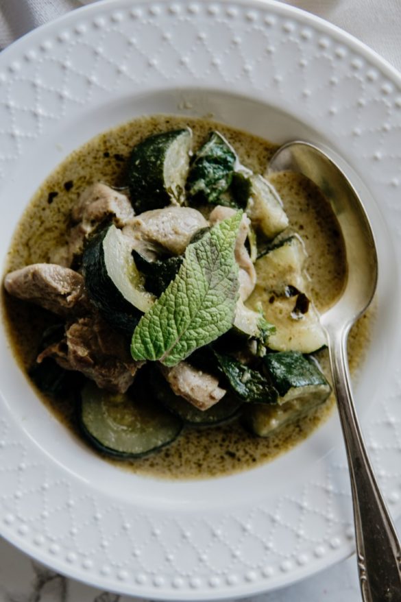 Tajskie zielone curry z indykiem i cukinią 22