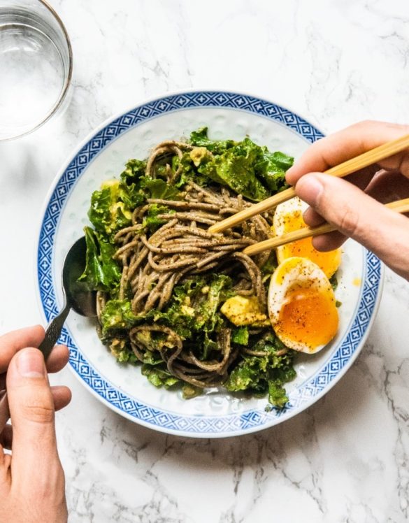 Soba Noodles with Avocado Sauce and 6-minute Egg 6