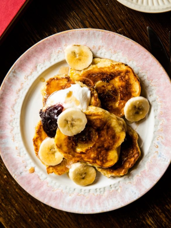 Fluffy Banana Pancakes with Buttered Cinnamon Honey 10