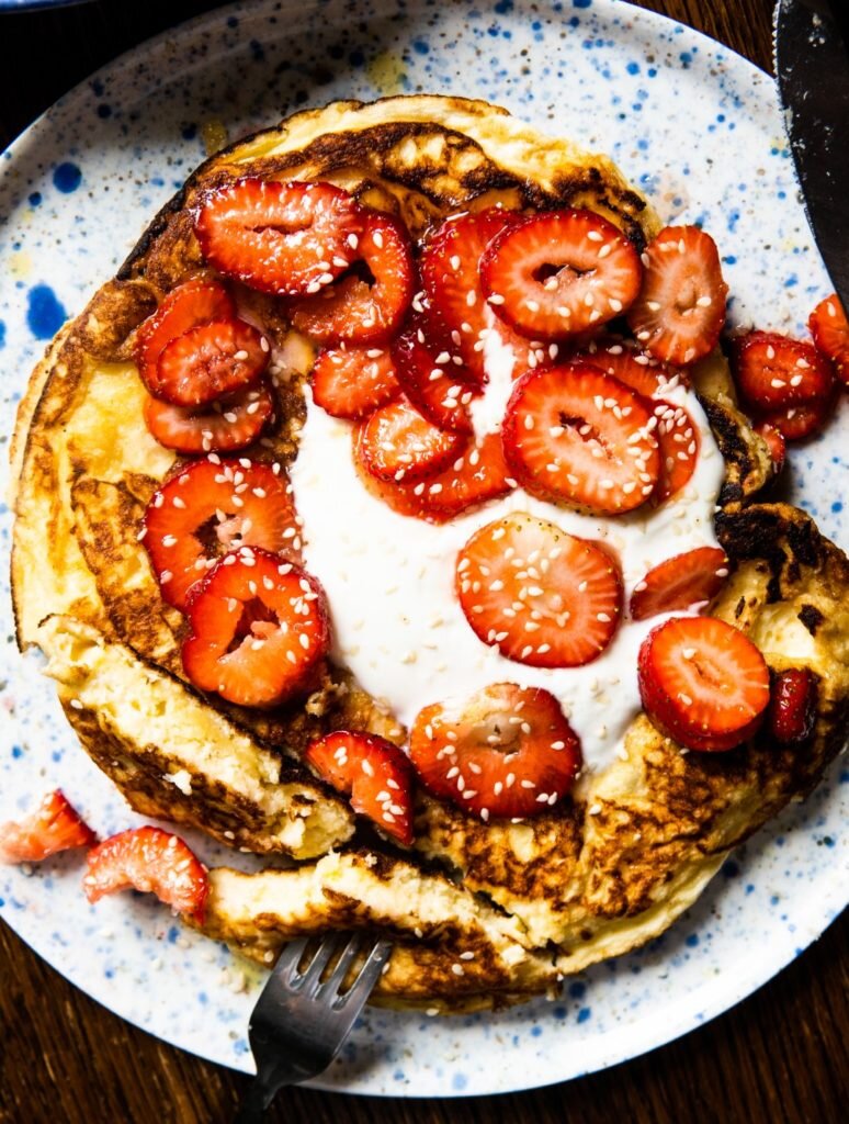 Fluffiest Buttermilk Omelette with Macerated Strawberries 1