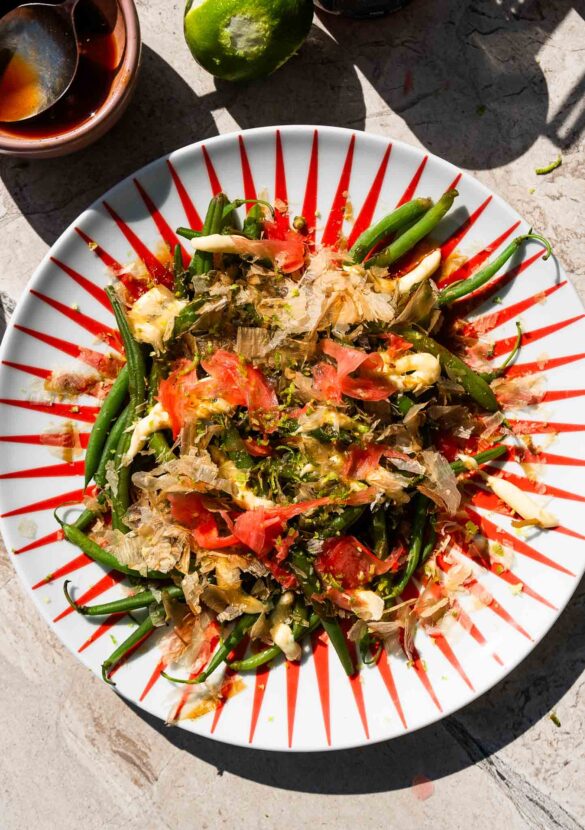 Fasolka szparagowa alla okonomiyaki