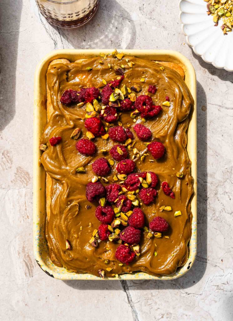 Pistacjowe tiramisu z malinami 1 Pistacjowe tiramisu z malinami