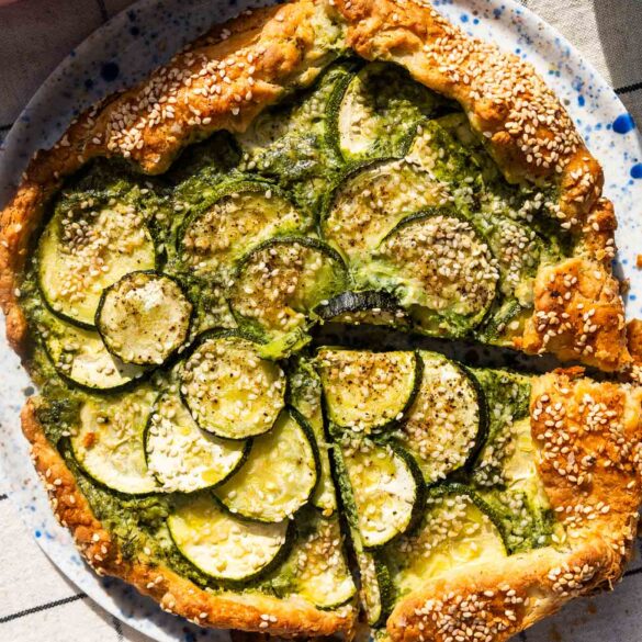 Bardzo zielone galette z cukinią
