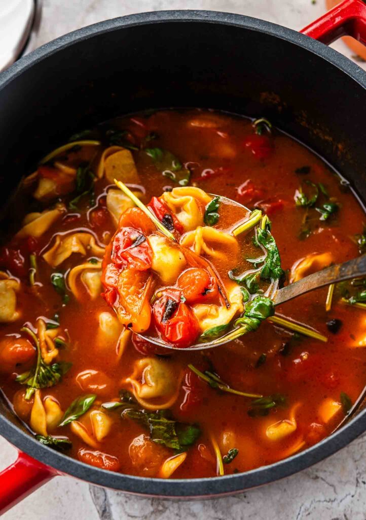 Zupa ravioli z przypalanych pomidorków koktajlowych 2 Zupa ravioli z przypalanych pomidorków koktajlowych 1