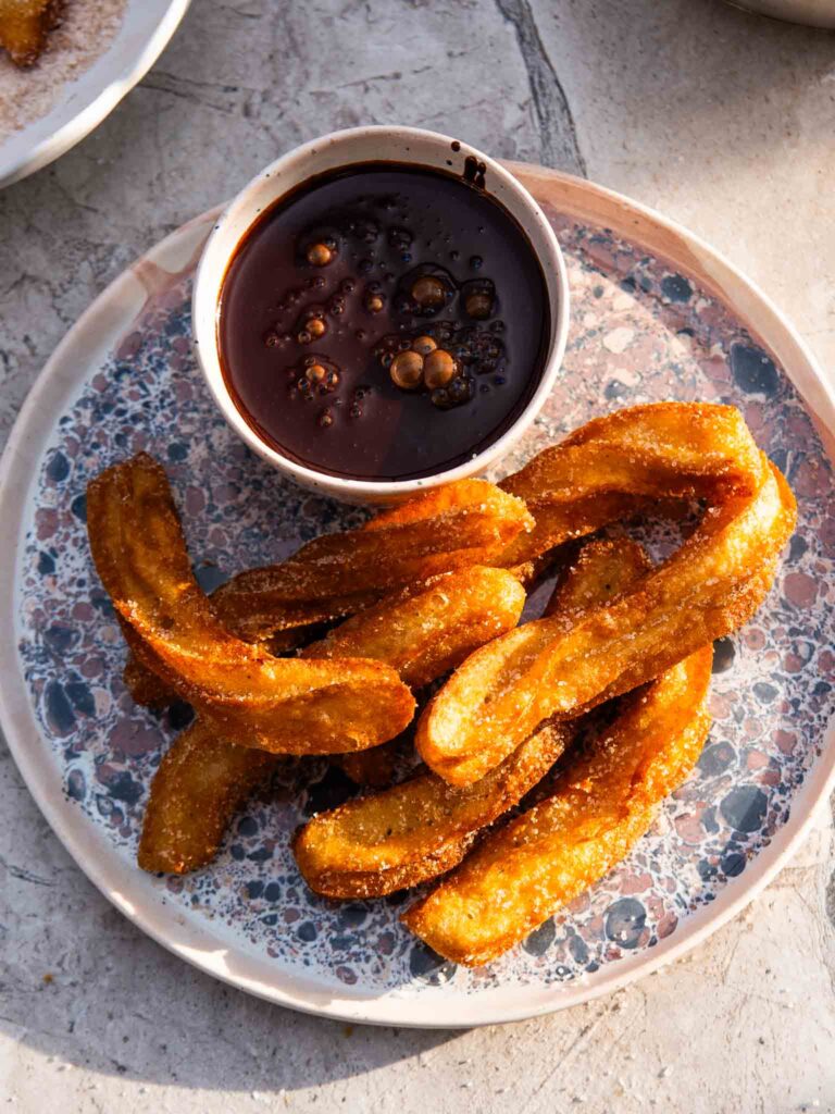Churros con chocolate 2 Churros con chocolate