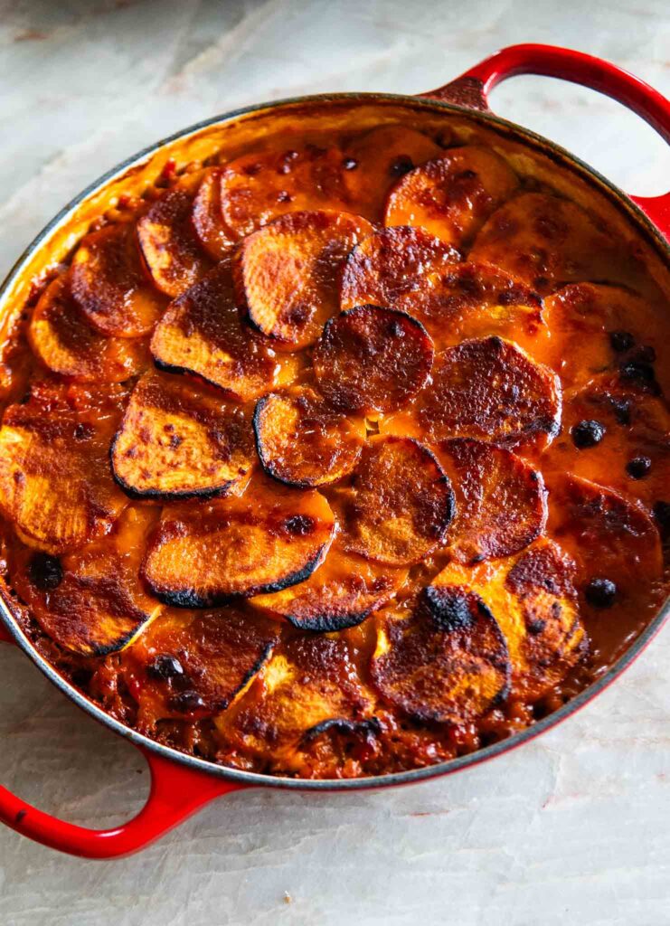 Zapiekany dahl z batatami w glazurze miso 2 Zapiekany dahl z batatami w glazurze miso