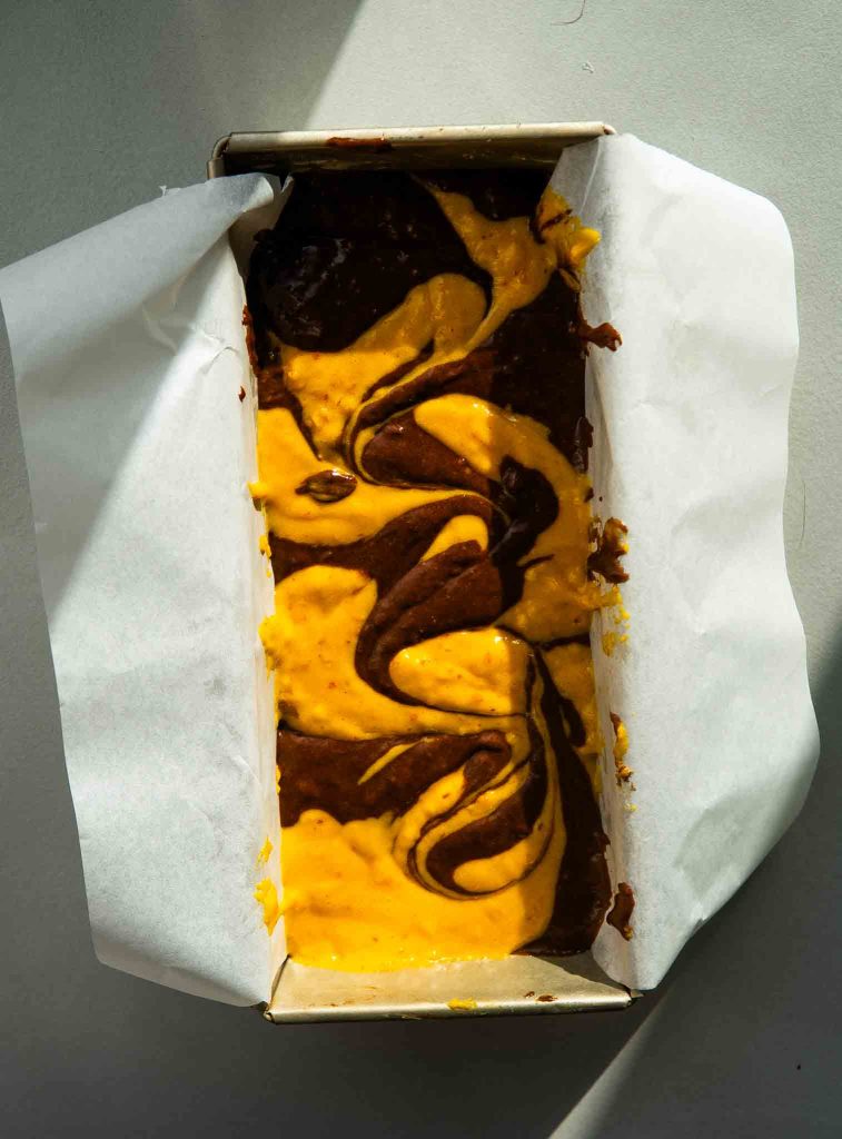 Marmurkowe ciasto dyniowe z czekoladą