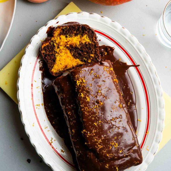 Marmurkowe ciasto dyniowe z czekoladą