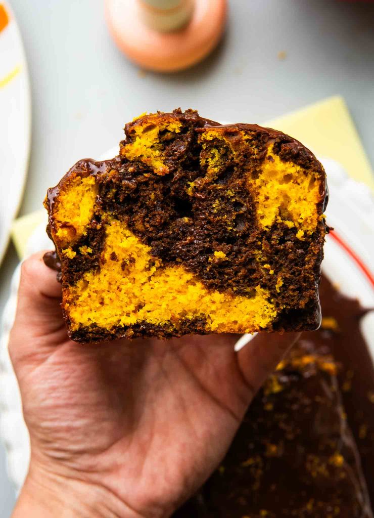 Marmurkowe ciasto dyniowe z czekoladą